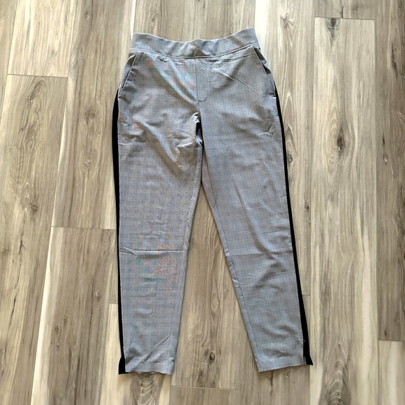 Athleta Brooklyn Pants Gray Plaid - Picture 1 of 2
